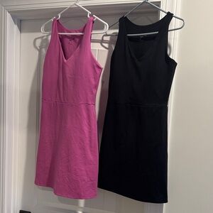 GAP Pink and Black Athleisure dresses with built in shorts and built in pads